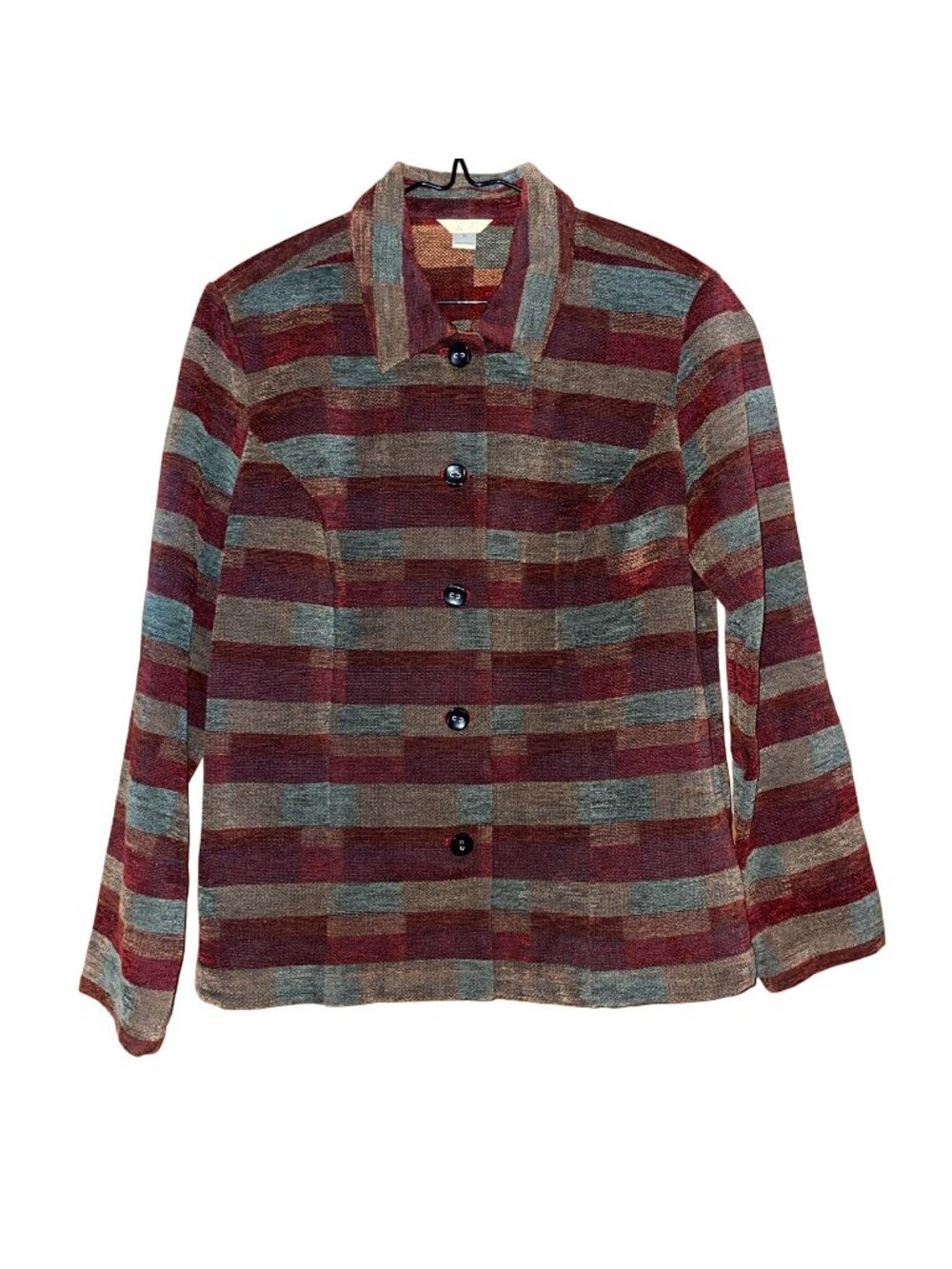 Christopher & Banks Womens Multicolor Striped Button-Up Blazer Jacket XL